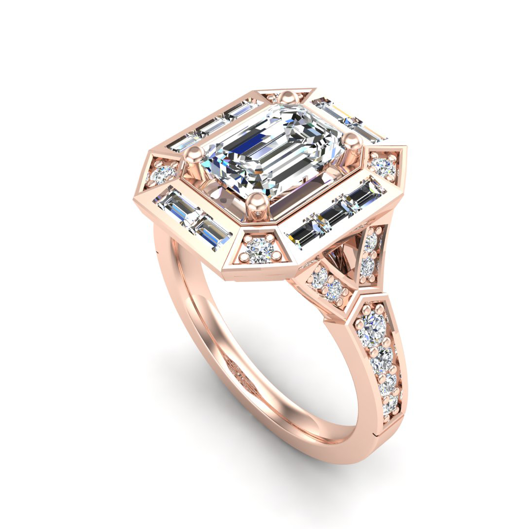 Elle Halo Engagement Ring